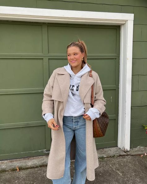 bresheppard on LTK Long Jacket Outfit, Wool Coat Outfit, Bre Sheppard, Fall Weekend Outfits, Long Coat Outfit, Coat Jeans, Comfortable Winter Outfits, Influencer Lifestyle, Nordstrom Sale