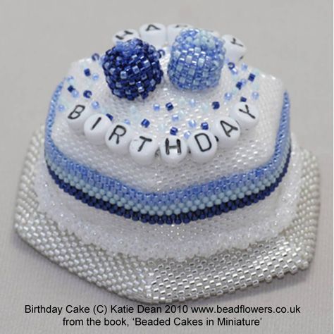 Blue Birthday Cakes, Beaded Boxes, Blue Birthday, Beaded Ornaments, Bead Weaving, Trinket Boxes, Design Your Own, Dean, Bead Work