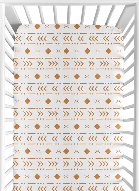 PRICES MAY VARY. Dimensions: 52 in. x 28 in. x 8 in. Brushed Microfiber - White and Pumpkin Orange Boho Tribal Geometric Print Fully elastic bottom for secure fit on most standard size cribs and toddler beds Easy machine washable and dryable Love the fabric style? Sweet Jojo Designs also makes coordinating bedding and decor accessories. Sweet Jojo Designs crib sheets are designed to match with their coordinating Crib Bedding Sets. Made with soft and cozy fabrics in exclusive patterns and colors. Cowboy Nursery, Bohemian Nursery, Toddler Sheets, Geometric Arrow, Registry Checklist, Baby Sheets, Plush Mattress, Nursery Theme, Toddler Mattress