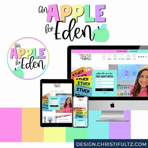 Teacher Logo, Website Design Marketing, Store Branding, Eden Design, Header Design, Logo Design Process, Wordpress Design, Custom Website Design, Digital Marketing Business