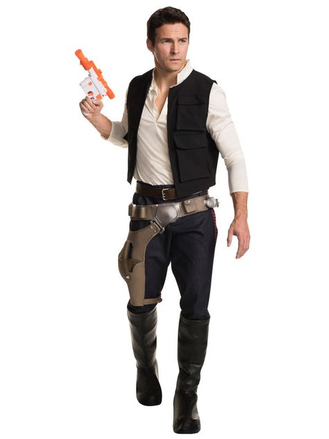 Check out Men's Star War's Classic Han Solo Grand Heritage Costume - Wholesale TV & Movie Costumes for Men from Wholesale Halloween Costumes Han Solo Halloween Costume, Han Solo Outfit, Han Solo Costume, Disfraz Star Wars, Party Make-up, Star Wars Han Solo, Classic Star Wars, Star Wars Halloween, Solo Costume