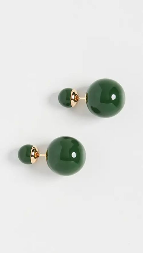 SHASHI | Shopbop Earrings Amazon, Sphere Design, Earrings Double, Types Of Earrings, Ball Earrings, Fall Accessories, Green Earrings, Jewelry Trends, Designer Earrings