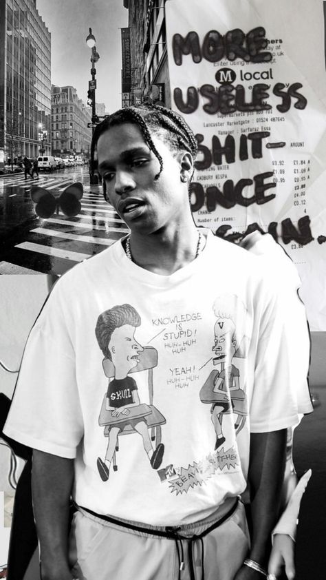 Black And White Tyler The Creator Poster, Asap Rocky Testing Wallpaper, Asap Rocky Poster Room, Black And White Asap Rocky Poster, Asap Rocky Black And White Aesthetic, Asap Rocky Poster, Rocky Poster, Tupac Art, Tyler The Creator Wallpaper