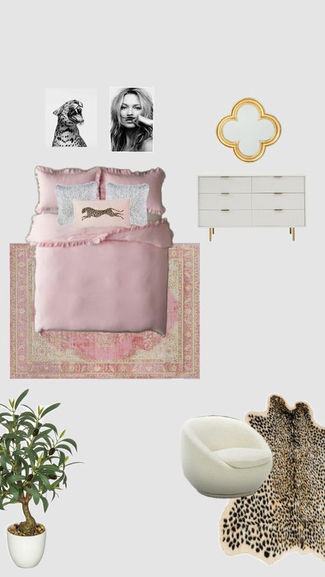 Cheetah Bedroom, Leopard Print Pink, Room Aesthetics, Makeover Bedroom, Print Bedroom, Room Deco, Room Makeover Bedroom, Pink Leopard Print, Print Pink