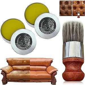 2 Packs OwlFurniture Salve for Leather, Furniture Salve Leather Salve with Boar Bristle Brush, Furniture Salve & Brush Bundle, Furniture Salve for Wood Furniture Salve, Boar Bristle Brush, Upholstery Cleaner, Bristle Brush, Wise Owl, Baby Health, Cleaning Upholstery, Leather Furniture, Household Essentials