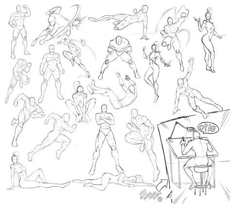 20 Cool Comic Book Poses by RAM by ramstudios1.deviantart.com Book Poses, Male Figure Drawing, Comic Book Drawing, Sketch Poses, Human Figure Drawing, Anatomy Sketches, Figure Sketching, Comic Drawing, Poses References