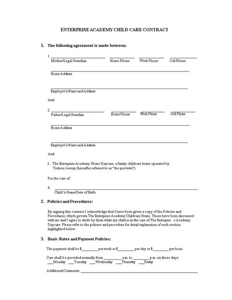 Download our comprehensive Daycare Contract template. Ensure a seamless agreement between provider, guardian, and parent for the well-being and care of your child. Home Daycare Enrollment Forms, Daycare Contract Template, Liability Waiver Form Childcare, Kid Contracts, Daycare Contract Forms, Medical Consent Form Children, Child Travel Consent Form, Separation Agreement Template, Daycare Contract