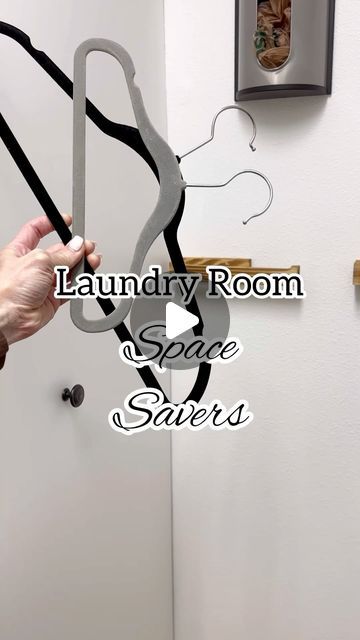 Bethany Mortellaro on Instagram: "🧺 Laundry Room Space Savers

Comment “Laundry,” and I’ll slide into your DM with all the details. 

These Laundry Room space-saving solutions are not only aesthetically pleasing but the perfect solution for maximizing small, narrow spaces!

#bethanyscasa #spacesaver #spacesavingideas #amazonmusthaves #musthaves #homeorganization #aesthetics #laundryroom #laundryroomdecor #amazondeals #spacesaving #laundry #storagesolution #storagesolutions #drying #iron #hangers" Laundry Room Hanger Storage, Storing Hangers In Laundry Room, Clothes Hanger Storage, Narrow Laundry Room, Laundry Business, Hanger Organizer, Hanger Storage, Laundry Room Storage, Space Saving Solutions