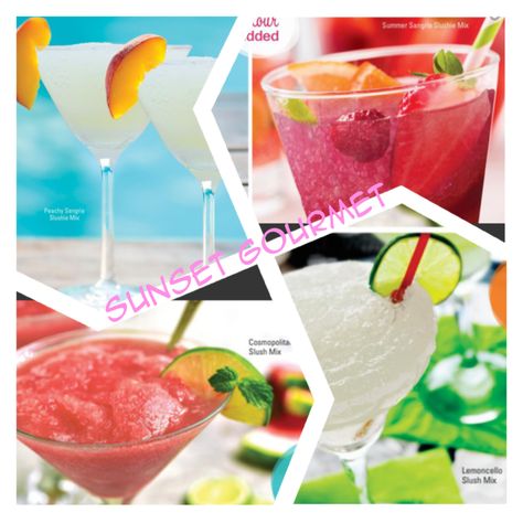 Sunset Gourmet offers slushie mixes #drinks #sunset #sunshine #refreshing #summer #summerdrink #sunsetgourmet Summer Slushies, Sunset Gourmet, Big Farm, Tomato Dip, Food Company, Farm Kitchen, Summer Refreshments, Spices And Seasonings, Company Meals