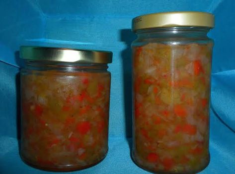 Grandma's Pepper Relish Sweet Pepper Relish Recipe Canning, Pepper Relish Recipe, Sweet Pepper Relish, Vegetable Meal, Canning Peppers, Gourmet Condiments, Recipes With Ingredients, Relish Recipe, Pepper Relish