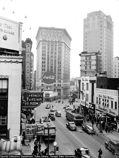 Atlanta Aesthetic Vintage, Atlanta Culture Aesthetic, Old Atlanta, Atlanta Photography Locations, Vintage Atlanta, Centennial Olympic Park Atlanta, Walker County, Atlanta Midtown, Georgia History