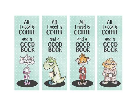 Funny Bookmarks Printable, Cartoon Bookmarks, Cartoon Printable, Funny Bookmarks, Bookmark Images, Funny Printables, I Need Coffee, Bookmark Craft, Coffee Funny