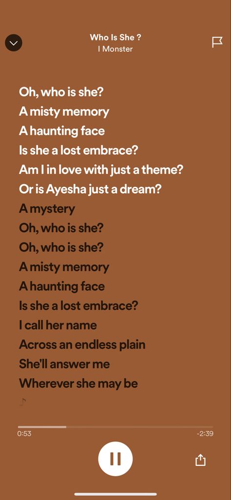 #spotify, #pinterest, #whoisshe, #music, #playlist, #Imonster, #songs, #lyrics 🫶🏼 Oh Who Is She A Misty Memory Lyrics, A Misty Memory, Oh Who Is She, Spotify Pinterest, Am I In Love, Who Is She, Songs Lyrics, Music Playlist, Call Her