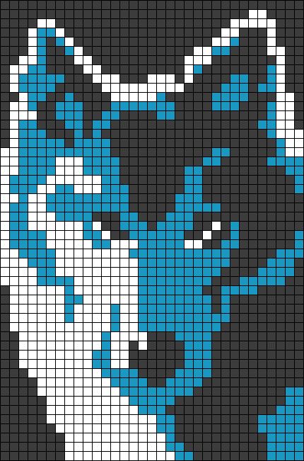 Wolf Bead Pattern, Pixel Blanket Crochet Free Pattern, Wolf Beading Patterns, Wolf Alpha Pattern, Wolf Cross Stitch Pattern Free, Wolf Perler Bead Patterns, Pixel Art Templates Pattern, Wolf Pixel Art, Pixel Horse