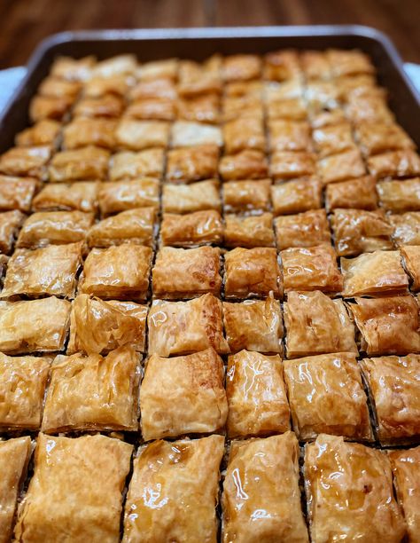 100 Year Old Baklava - Open Plate Anthropology Turkish Baklava Recipe Traditional, Baklava Blondies Girl Meets Farm, Authentic Baklava Recipe, Baklava Recipe Middle Eastern, Walnut Baklava Recipe, Baklava Recipe Greek, Peanut Baklava, Baclavale Recipes Greek, Baklava Greek