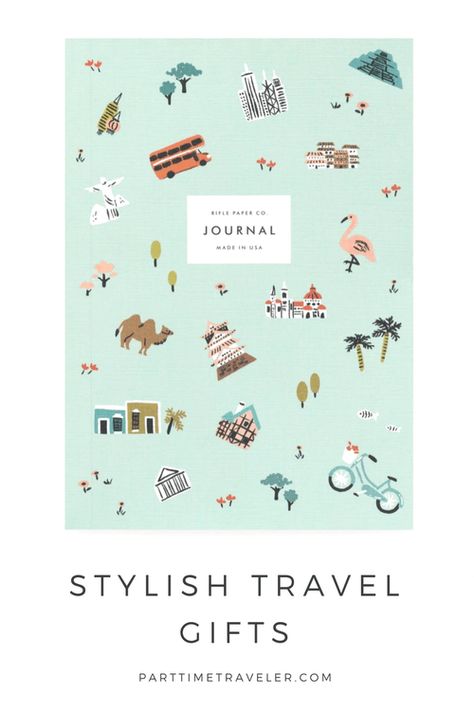 Stylish Travel Gifts - Part Time Traveler Travel Stationary, Best Travel Journals, Paper Journal, Mint Background, Travel Crafts, Adventure Holiday, Custom Gift Boxes, Travel Writer, Pottery Barn Teen