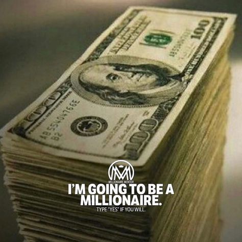 Millionaire Mentor on Instagram: “If you believe you can make it happen then that’s your reality 💰 Type “yes” if you will be a millionaire - #millionairementor” I Will Be Rich, Rich Manifestation, Business Opportunities Quotes, Ceo Motivation, Quotes Mind, Be A Millionaire, Gentleman Quotes, Millionaire Mentor, Seo Business