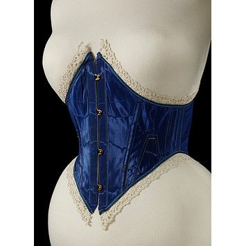 1860s Corset, 1860 Fashion, Victorian Corset, Corset Fashion, Lace Tights, Vintage Corset, Corsets And Bustiers, Underbust Corset, Antique Clothing