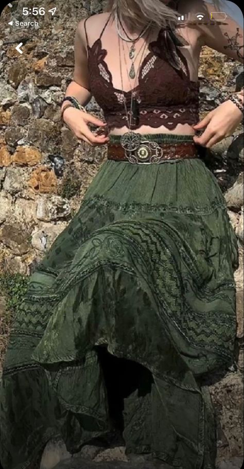 Cute Hippie Dresses, Fairytale Core Outfits, Mysterious Aesthetic Outfit, Ethereal Fairy Core Outfits, Ren Faire Outfits Fairy, Outfits Oc, Hippy Summer, Goblincore Outfits, Faire Outfit