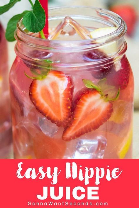 Our Hippie Juice recipe is the perfect simple, easy, refreshing summer drink for a party. It's fruity, fun, Big Batch cocktail perfect to make for a crowd! #gonnawantseconds #hippiejuice #summercocktail #cocktail #summerdrinks #partyideas #bigbatchcocktail #partydrinks #alcohol #rum #vodka Alcohol Juice Recipes, Hippie Juice Recipe, Easy Big Batch Cocktails, Hippy Juice, Hippie Juice, Watermelon Strawberry, Summer Drinks Alcohol, Party Drinks Alcohol, Batch Cocktails