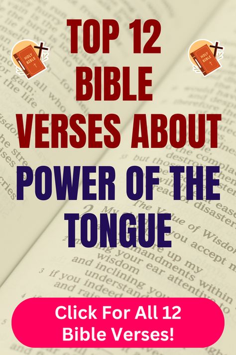 Check out our top 12 Bible verses about power of the tongue and learn more what does the Bible say about power of the tongue. Click For All 12 Bible verses! Power In The Tongue, Bible Chapters, Bible Verses About Relationships, The Power Of The Tongue, Top Bible Verses, Power Of The Tongue, Proverbs 10, Jesus Teachings, Speaking In Tongues