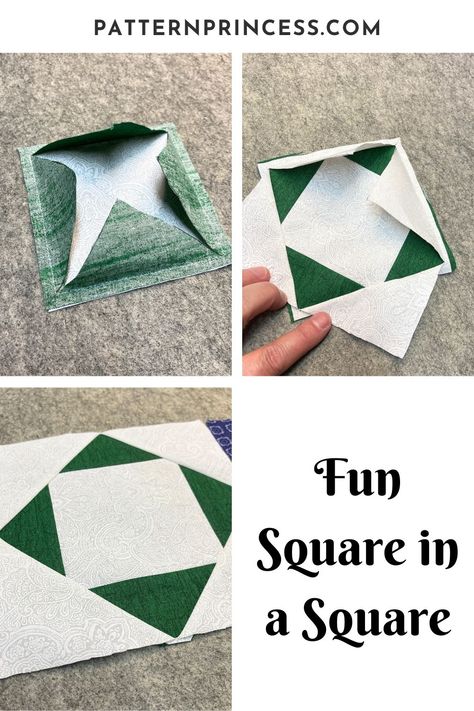 Beginner Square in a Square Exploding Quilt Block Tutorial Patchwork Blocks Easy, Disappearing Square Quilt, Exploding Square Quilt Block, Exploding Block Quilt Squares, Exploding Square Block, How To Make A Square In A Square Quilt Block, Square On Square Quilt Block, Quilting With Squares, Exploding Block Tutorial