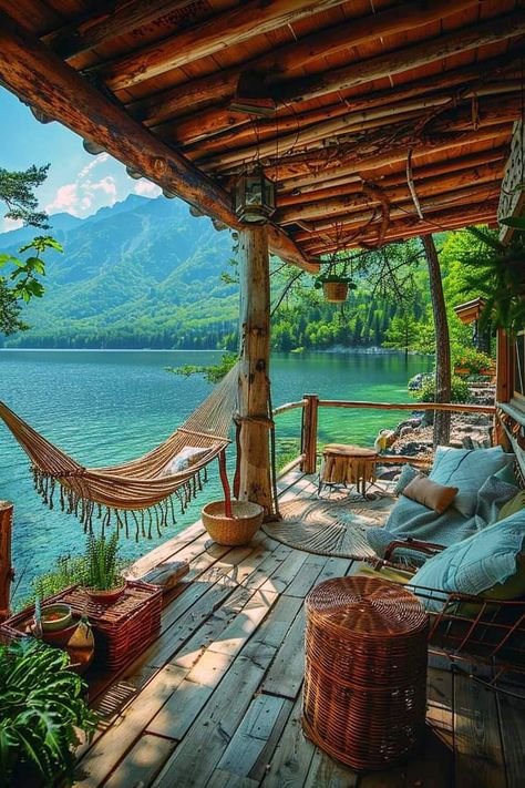 Hammock Aesthetic, Dream Flat, Small Beach Houses, Mountain Cabins, Dreamy Places, Hygge Life, Beach Cabin, Future Dreams, Dream Backyard