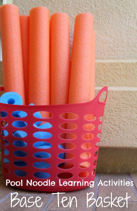 Build a Base Ten Math Game with Pool Noodles - Such a neat way for kids to learn numbers to 100!!!! Algebra Tiles, Eureka Math, Learn Numbers, Math Place Value, Math Number Sense, Base Ten, Math Manipulatives, Math Game, Second Grade Math