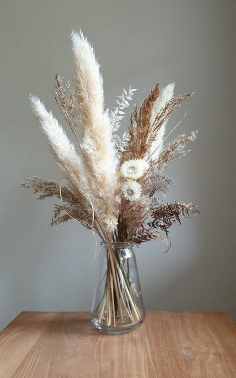 Dried Flowers For Wedding, Wedding Boho Decor, Dry Pampas, Brown Pampas, Grass Centerpiece, Mimosa Flowers, Pampas Grass Vase, White Pampas, Home Decor Amazon