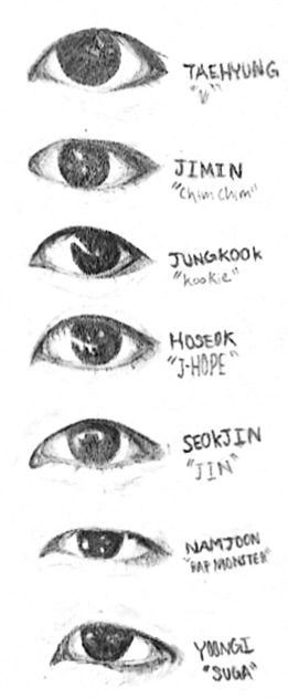 How To Draw A Korean Eye, Eyes Sketch Pencil Easy, Kpop Art Sketch Easy, Korean Eye Drawing, How To Draw Korean Eyes, Bts Eyes Drawing, How To Draw Eyes Step By Step, Korean Sketches, Eyes Drawing Step By Step