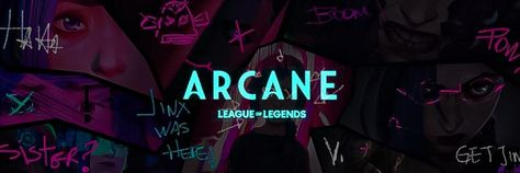 Jinx Header Twt, Arcane Discord Banner, Arcane Twitter Header, Arcane Banner, Arcane Widgets, Jinx Aesthetic, Jinx Wallpaper, League Of Legends Poster, Get Jinx