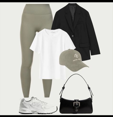 Green Sporty Outfits, Olive Leggings Outfit Sporty, Olive Green Athleisure, Light Green Leggings Outfit, Green Athleisure Leggings, Oversized Gray Athleisure Activewear, Olive Green Leggings Outfit, Nike Leggings Outfit, Green Leggings Outfit