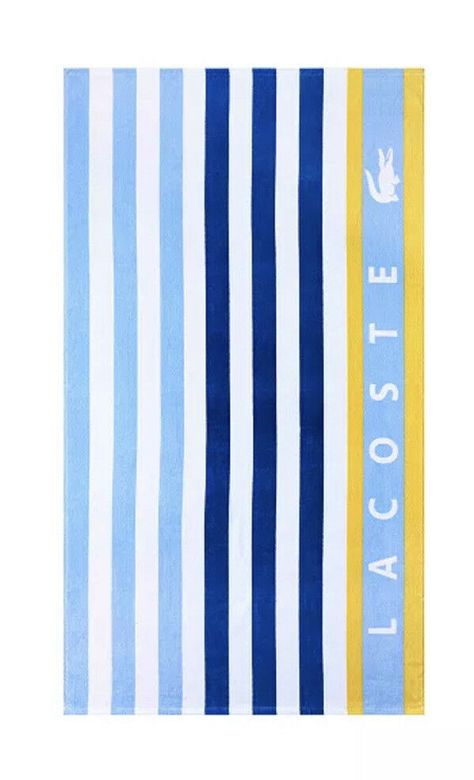 Crocodile Logo, Striped Beach Towel, Beach Towel Blanket, The Golden Years, Cotton Beach Towel, Striped Towels, Towel Pattern, Bold Stripes, Linen Closet