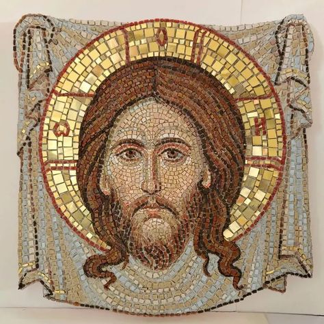 Byzantine Mosaic, Paint Icon, Orthodox Christian Icons, Mosaic Art Projects, Mosaic Tile Art, Jesus Christ Art, Christ The King, Byzantine Art, Byzantine Icons