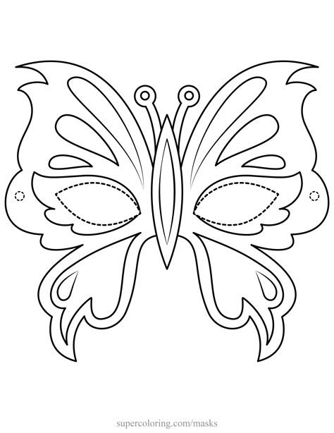 Mask Pattern, Mask Template Printable, Coloring Mask, Butterfly Mask, Printable Masks, Coloring Pages For Grown Ups, Simple Butterfly, Mask Template, Butterfly Template