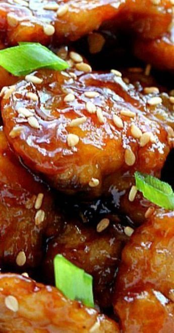 Easy Chicken Dishes, Easy Sesame Chicken, Chicken Food Recipes, Sesame Chicken Recipe, Mapo Tofu, Takeout Food, Chinese Food Recipes, Easy Chinese Recipes, Tandoori Masala