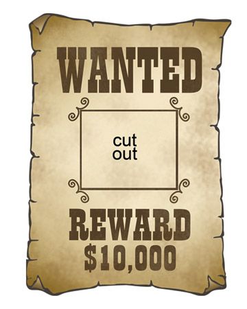 "Wanted" Poster Template    Frame pictures of your cowboys and cowgirls at a western-themed birthday bash.    Print the "Wanted" Poster Clip Art    How to Make the Cowboy Cutout Wild West Theme, Wild West Party, Country Party, Cowboy Birthday Party, Cowgirl Birthday Party, Western Theme Party, Wilde Westen, Wanted Poster, Bride Shower