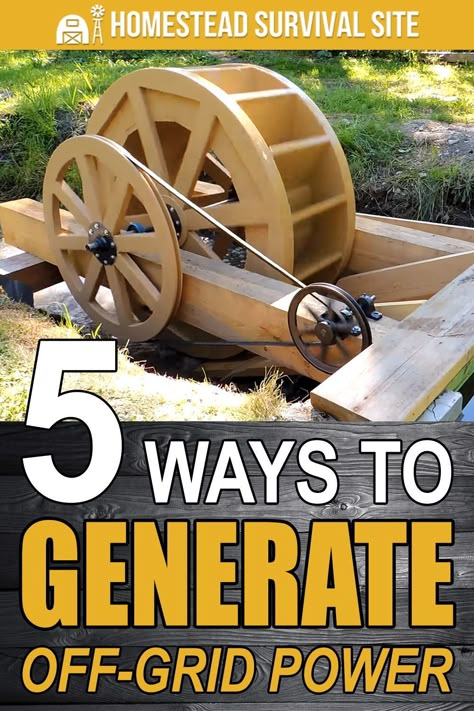 Off Grid Living Self Sufficient Solar Power, Diy Hydroelectric Generator, Off Grid Cooling, Building Diy Projects, Off Grid Power Diy, Off Grid Hacks Diy, Off Grid Gardening, Off Grid Generator, Off The Grid Power Ideas