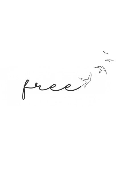 Freedom Small Tattoo, Freedom Minimalist Tattoo, Free Word Tattoo, Be Free Tattoo Ideas, Be Free Tattoo, Live Free Tattoo, Beautiful Spine Tattoos, Freedom Tattoo, Arrow Tattoos For Women