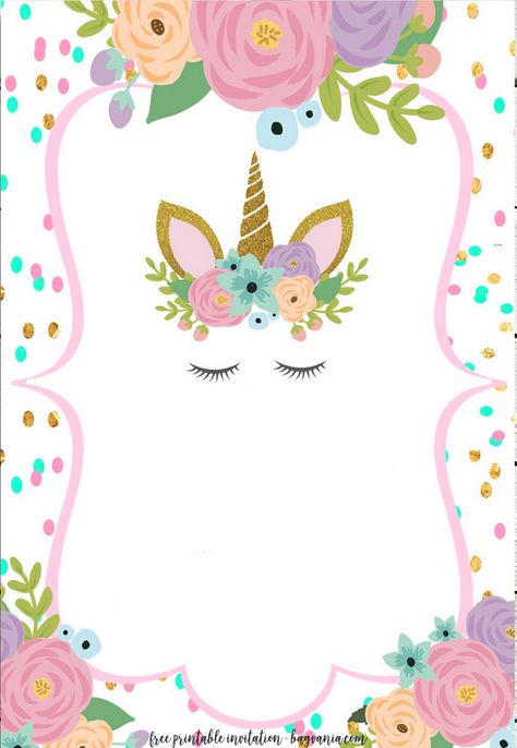 FREE Printable Golden Unicorn Birthday Invitation Template | FREE Invitation Templates - Drevio Printable Unicorn Birthday Invitations, Printable Unicorn Birthday, Birthday Party Invitations Free, Unicorn Birthday Party Decorations, Unicorn Invitation, Unicorn Themed Birthday Party, Birthday Invitations Diy, Unicorn Birthday Party Invitation, Birthday Unicorn