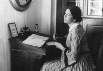 Women Writers, Louisa May Alcott, Writers And Poets, Writing Space, Beginning Writing, Little Women, Famous Authors, The Desk, Ernest Hemingway