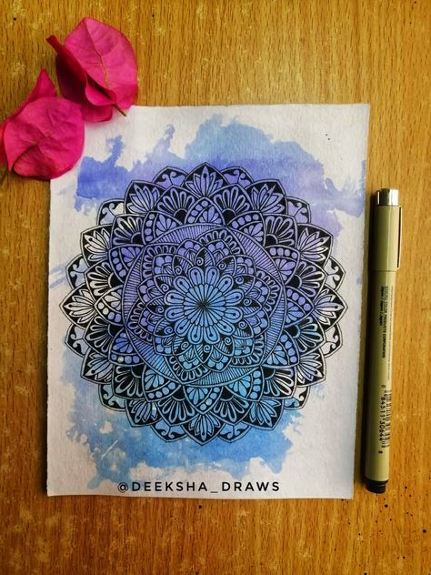 Mandala With Watercolor Background, Watercolor Background Mandala, Mandala Mood Board, Mandala Watercolor Painting, Watercolor Mandala Art, Mandala Sketch, Abstract Watercolor Background, Mandala Arts, Mandala Book