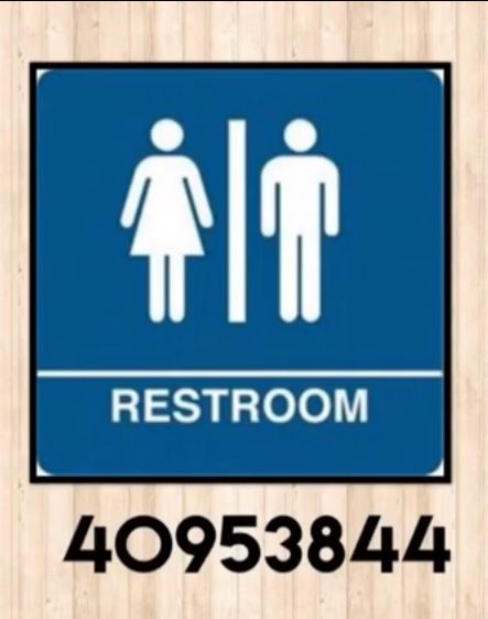 Restroom Bloxburg Decals, Bloxburg Id Codes For Pictures Cafe, Bloxburg Restroom Sign Decals, Bloxburg Arrow Decal Codes, Bloxburg Doctors Office Ideas, Employee Only Sign Bloxburg, Parking Sign Bloxburg Code, Bloxburg Motel Sign Decal Codes, Bloxburg Resturaunt Codes