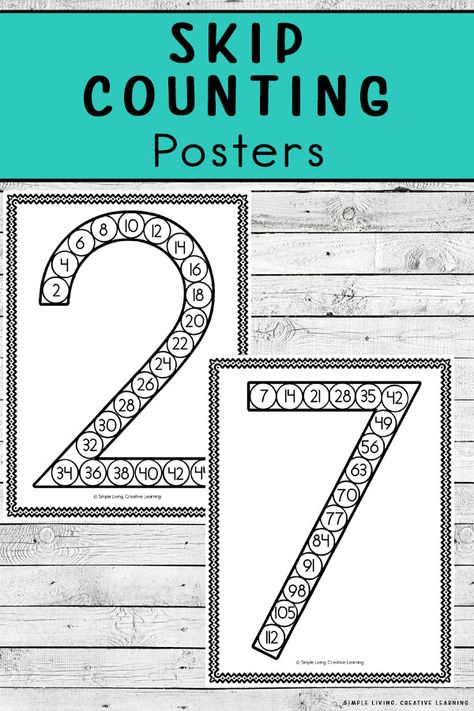 Skip Counting Number Posters, Skip Counting Multiplication, Counting By 3's Free Printable, Skip Counting Anchor Chart 2nd Grade, Skip Counting By 5 Activities, Skip Count By 2's Activities, Counting By 2's 5's And 10's, Skip Counting Anchor Chart, Skip Counting Chart