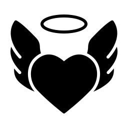 Heart Wings, Heart With Wings, Love And Romance, Icon Download, Icon Font, Vector Icons, Icon Design, Of Love, Vector Free