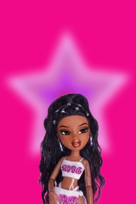 Bratz Morena, Bratz Aesthetic Wallpaper, Creepy Clown Pictures, Black Bratz Doll, Brat Doll, Wallpapers Cartoon, Bratz Girls, Pink Wallpaper Girly, Iphone Wallpaper Glitter