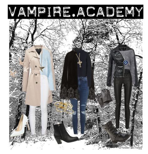 "L,K,R Winter at the Vampire Academy" by kyara112 on Polyvore featuring Forever New, Mother, Topshop, Dorothy Perkins, River Island, Scosha, Boohoo, Acne Studios, Karl Lagerfeld and AÃ©ropostale Vampire Academy Outfits, The Vampire Academy, Vampire Outfit, Boohoo Outfits, Rose Hathaway, Vampire Clothes, Full Outfits, Womens Clothing Fashion, Tv Show Outfits