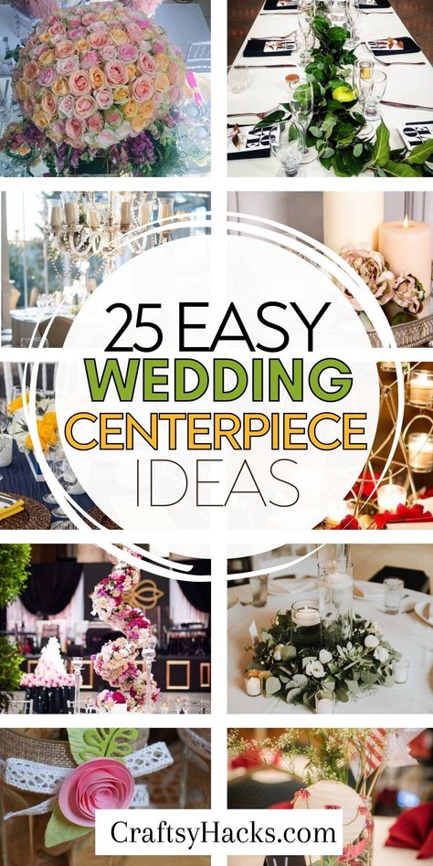 Step into the world of DIY wedding decorations and discover a treasure trove of ideas to create beautiful wedding decor without breaking the bank. Learn some personalized and unique centerpiece ideas, with these wedding ideas on a budget. Reception Centerpieces Diy Budget, Decorating Ideas For Wedding Tables, Wedding Decoration Centerpiece, Diy Table Flowers Wedding, Daytime Wedding Table Centerpieces, Budget Wedding Centerpieces Diy, Wedding Reception Tables Centerpieces Diy, Wedding Guest Centerpieces, Spring Wedding Table Decor Ideas