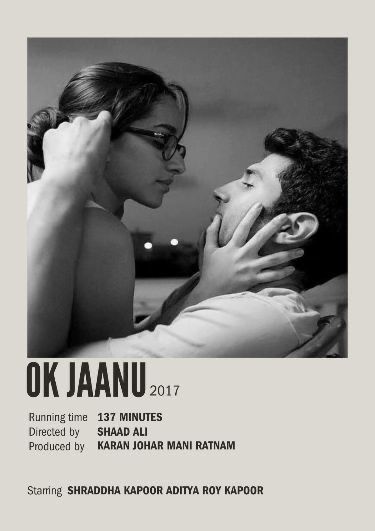 Ok Jaanu Movie, Ok Jaanu, Roy Kapoor, Mani Ratnam, Bollywood Quotes, Movie Card, Movies Quotes Scene, Bollywood Cinema, Bollywood Couples