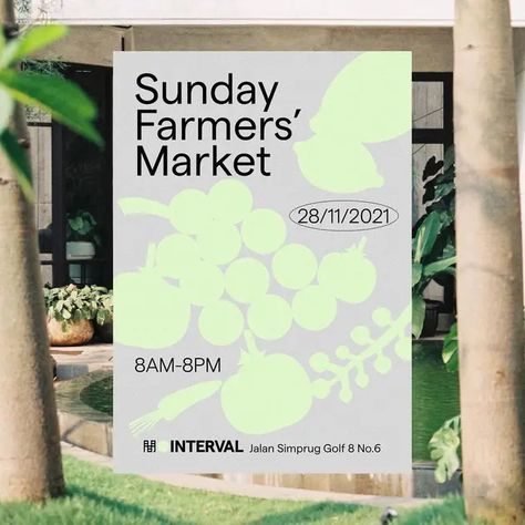 i n t e r v a l (@interval_lifespace) on Instagram — Are.na Sunday Market Poster, Farmers Market Graphic Design, Farmers Market Branding, Farmers Market Packaging, Farm Graphic Design, Farmers Market Design, Farmers Market Poster, Farm Branding, Farm Poster